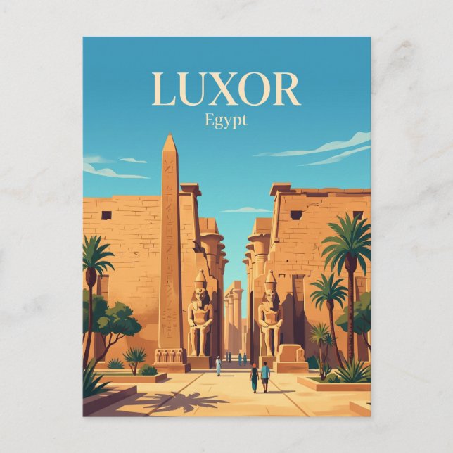 Postal Templo de Luxor Egipto (Anverso)