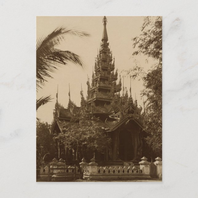 Postal Templo de Mandalay, Birmania, finales del siglo XI (Anverso)
