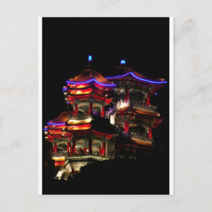 Postal Templo de noche