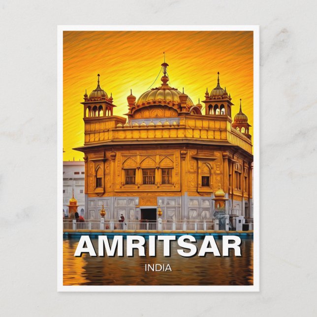 Postal Templo de Oro Amritsar (Anverso)