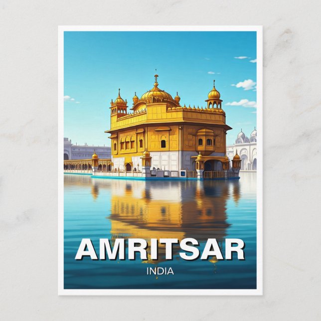 Postal Templo de Oro Amritsar (Anverso)