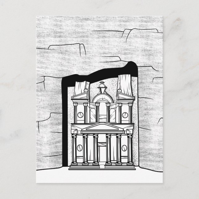 Postal Templo de Petra El Khazneh (Anverso)