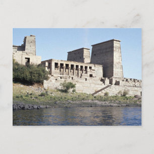 Postal Templo de Philae Asuán, desierto del Alto Egipto