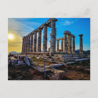 Postal Templo de Poseidón, Cabo Sounion, Grecia