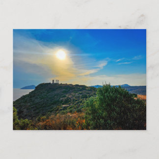 Postal Templo de Poseidón, Cabo Sounion, Grecia