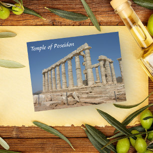 Postal Templo de Poseidón, Grecia de Atenas