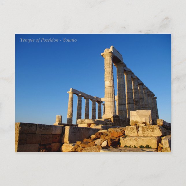 Postal Templo de Poseidón - Sounio (Anverso)