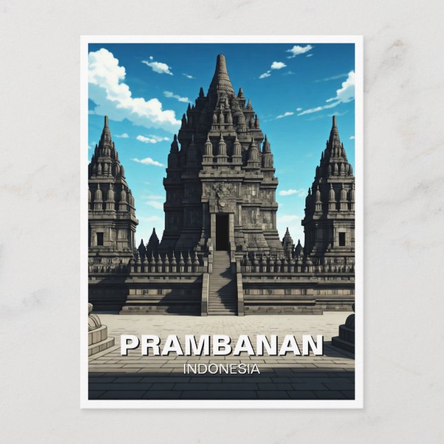 Postal Templo de Prambanan Indonesia UNESCO (Anverso)