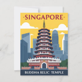 Postal Templo de reliquia dental budista de Singapur