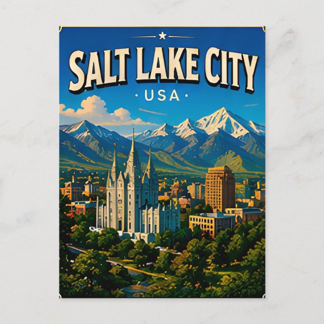 Postal Templo de Salt Lake City (Anverso)