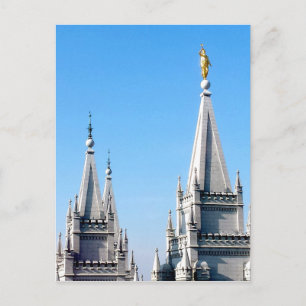 Postal templo de salt lake city lds angel moroni