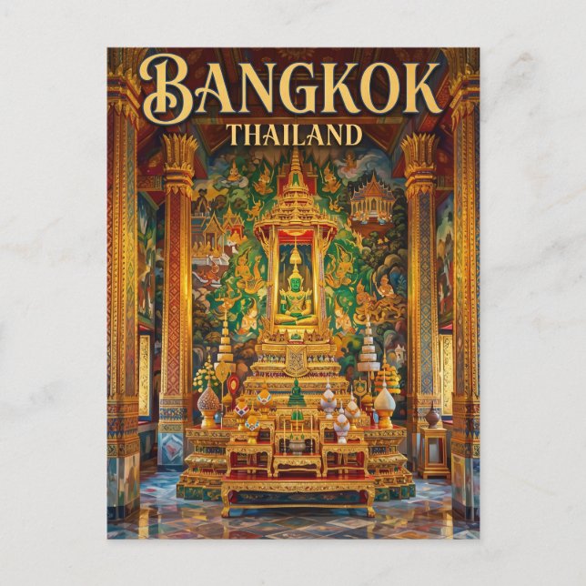 Postal Templo del Buda Esmeralda Tailandia (Anverso)