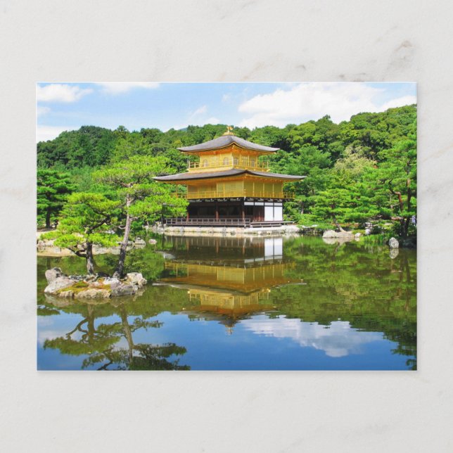 Postal Templo del Pabellón de Oro, Kioto, Japón (Anverso)