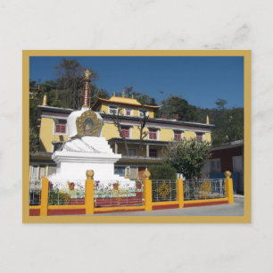 Postal Templo del Stupa budista tibetano Monasterio Tashi