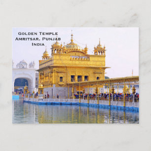 Postal Templo dorado India Viaje turismo añejo
