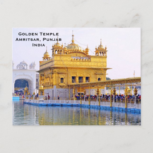 Postal Templo dorado India Viaje turismo añejo (Anverso)