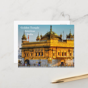 Postal Templo dorado India Viaje turismo añejo
