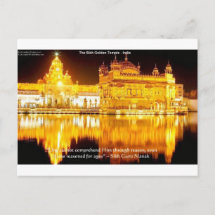 Postal Templo Dorado Sij en India Regalos y Camisetas
