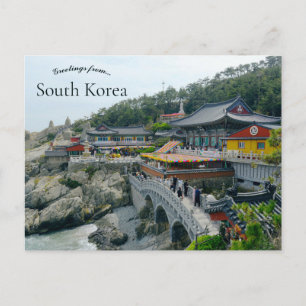Postal Templo Haedong Yonggungsa Busan Corea del Sur