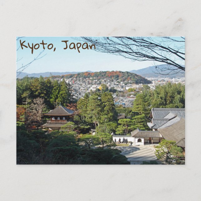Postal Templo Kioto y Ginkaku-ji, Japón (Anverso)