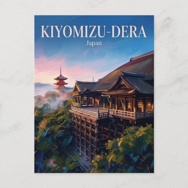 Postal Templo Kiyomizu-dera Japón (Anverso)
