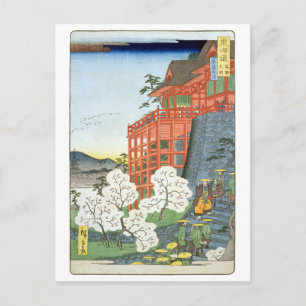 Postal Templo Kiyomizu-dera, Kyoto, Hiroshige
