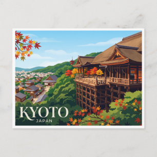 Postal Templo Kiyomizu-dera Kyoto Japón