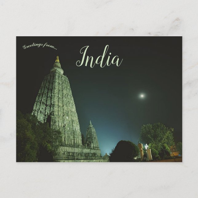 Postal Templo Mahabodhi Bodhgaya India (Anverso)
