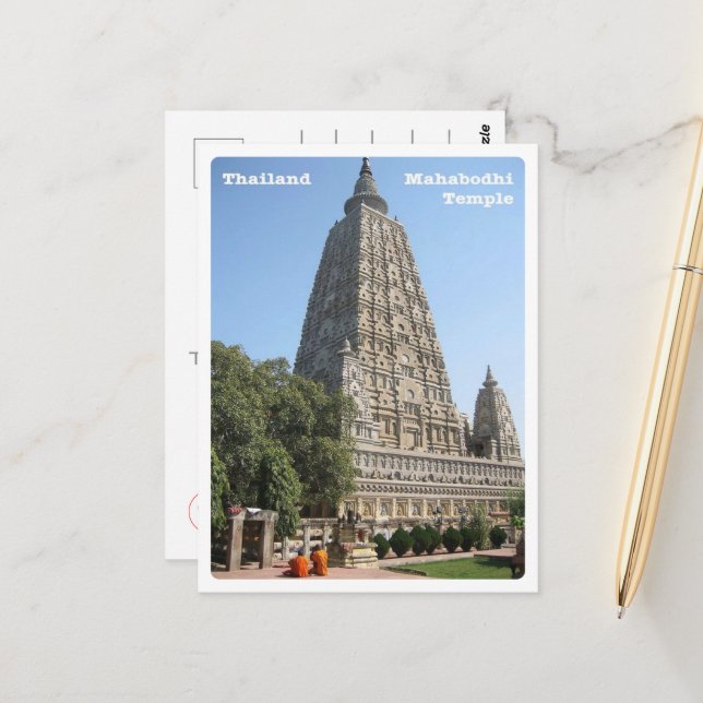Postal Templo Mahabodhi - Tailandia - (Anverso/Reverso In Situ)