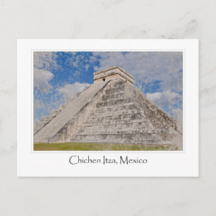 Postal Templo maya Chichén Itza en México
