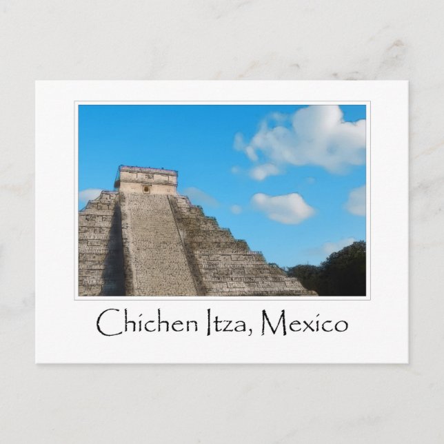 Postal Templo maya Chichén Itza en México (Anverso)