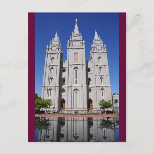 Postal Templo mormón (LDS) en Salt Lake City, Utah (Anverso)