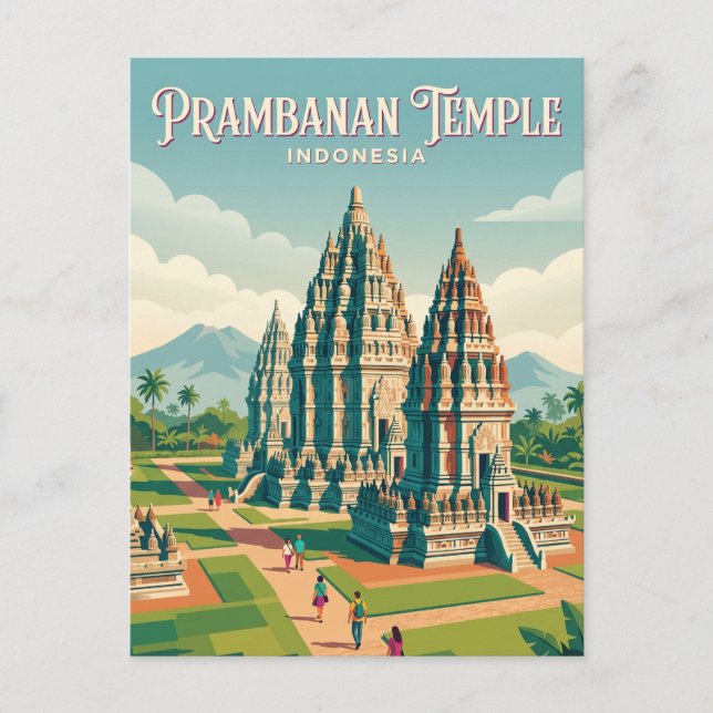 Postal Templo Prambanan Indonesia (Anverso)
