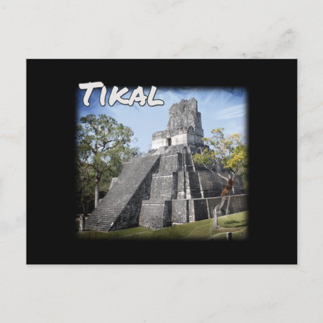 Postal Templo Ruinas de Tikal Guatemala (Anverso)