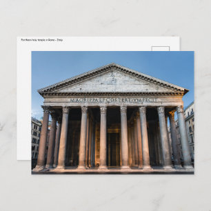 Postal Templo sagrado del Panteón al amanecer - Roma, Ita
