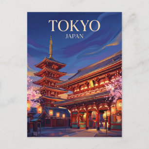 Postal Templo Senso-ji Japón