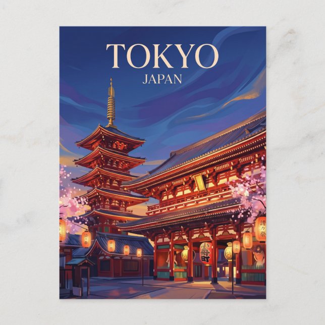Postal Templo Senso-ji Japón (Anverso)