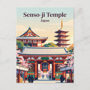 Postal Templo Senso-ji Japón