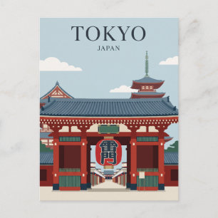 Postal Templo Senso-ji Japón
