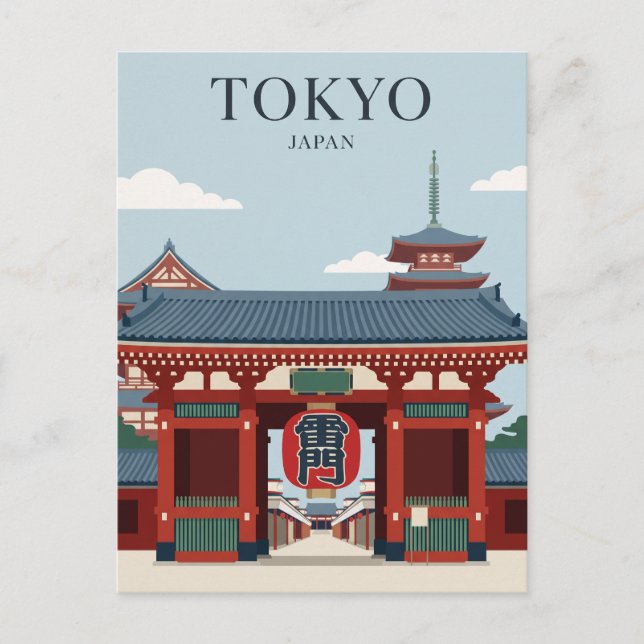 Postal Templo Senso-ji Japón (Anverso)