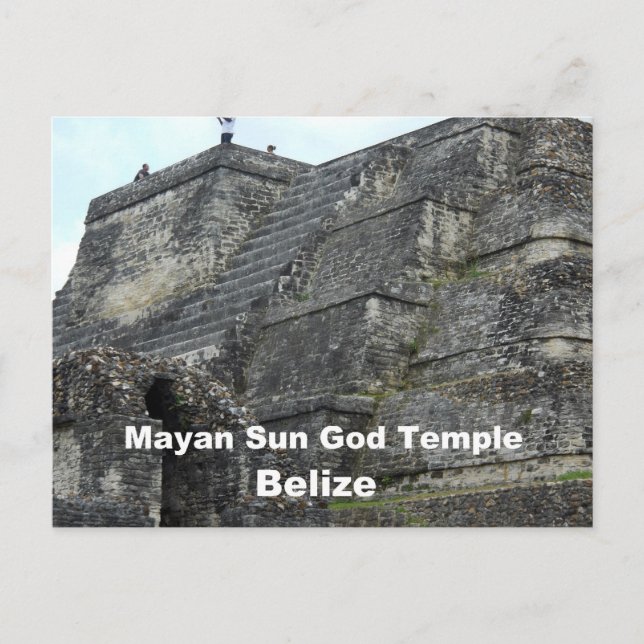 Postal Templo solar de Dios maya, Belice (Anverso)