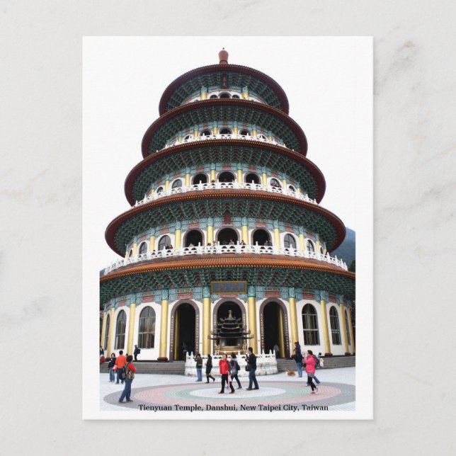 Postal Templo Tiyuan, Danshui, Nueva ciudad de Taipei, Ta (Anverso)