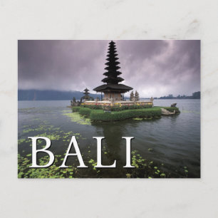 Postal Templo Ulun Danu   Cumpleaños en Bali, Indonesia
