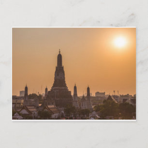 Postal Templo Wat Arun bangkok Tailandia al atardecer