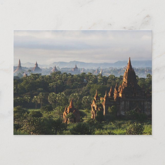 Postal Templos al amanecer, Bagan, Myanmar (Anverso)