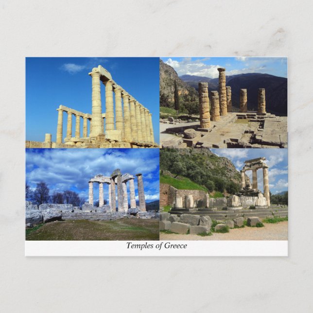 Postal Templos antiguos de Grecia (Anverso)