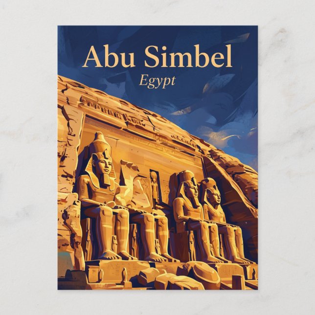 Postal Templos de Abu Simbel Egipto (Anverso)