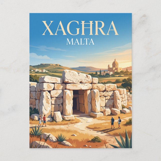 Postal Templos de Ġgantija Malta (Anverso)