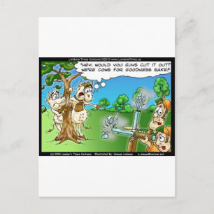 Postal Temporada de caza de vacas divertida Tees Mugs Tar