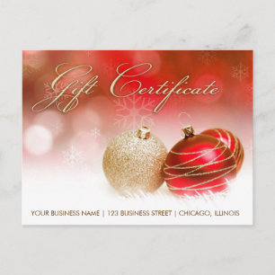 Postal Temporada De Festividades Y Certificado De Regalo 